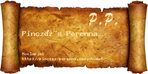 Pinczés Perenna névjegykártya